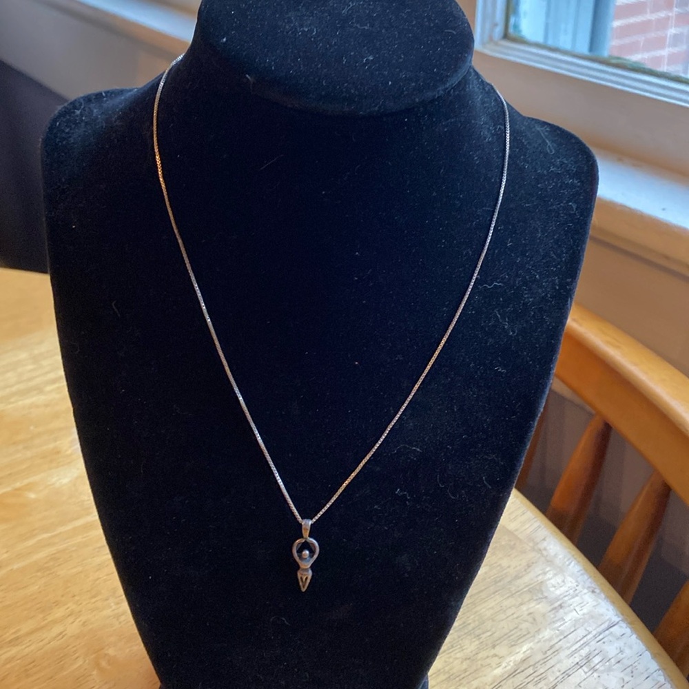 Vintage Silver 925 ITALY SAC Christian Catholic Pendant Necklace in great condit